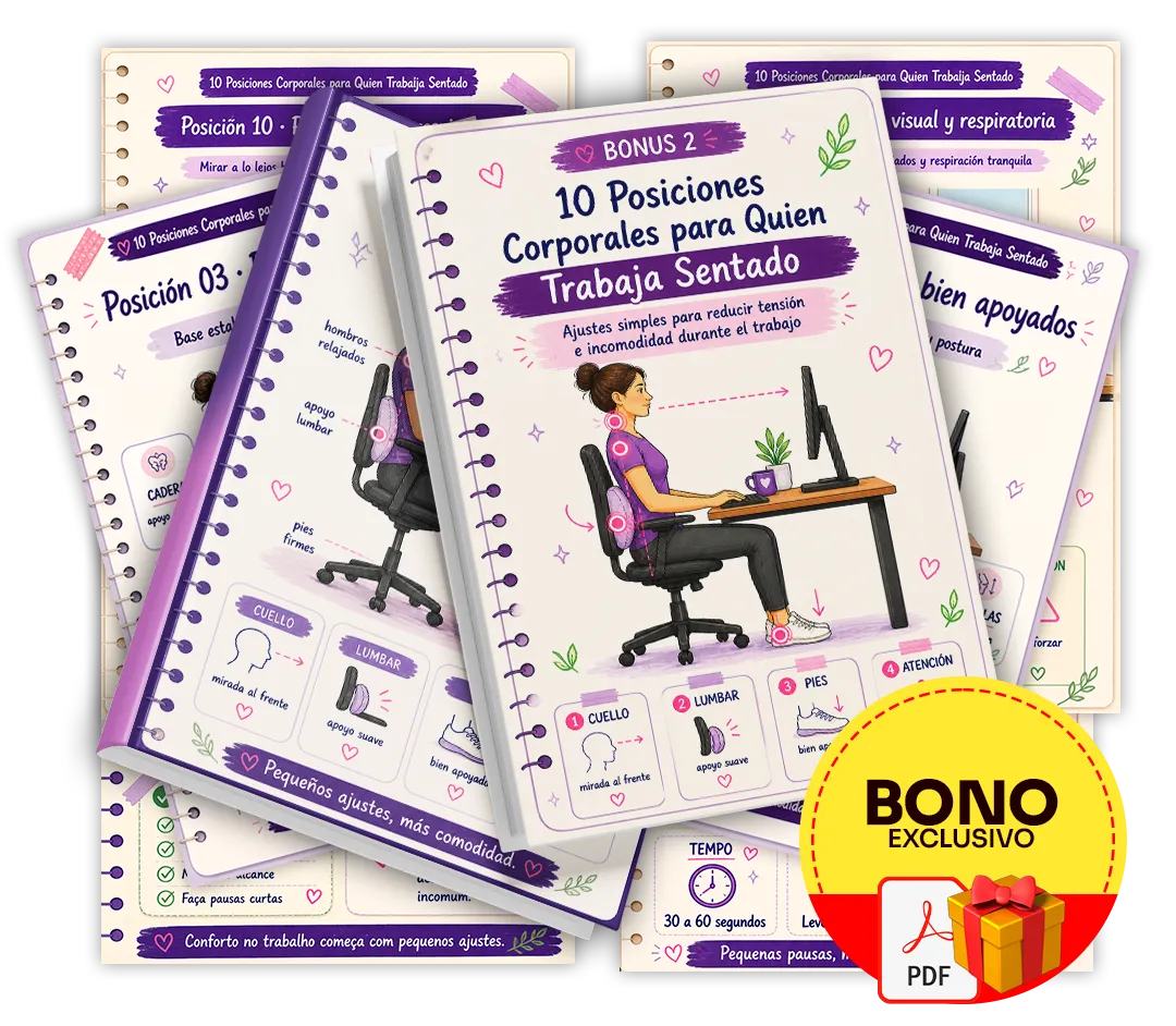Mockup del bono 10 Posturas Corporales para Quienes Trabajan Sentados
